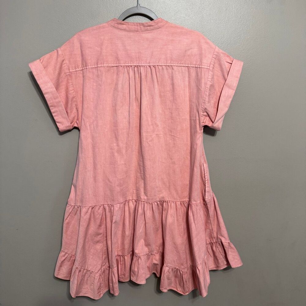 Free People Agnes Denim Mini Dress pink size XS - Picture 3 of 7